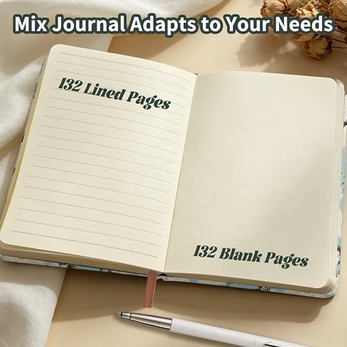 Floral Journal,Notebook,Linen Hardcover Journals, 5″x7″Notebook, Lined & B6 A