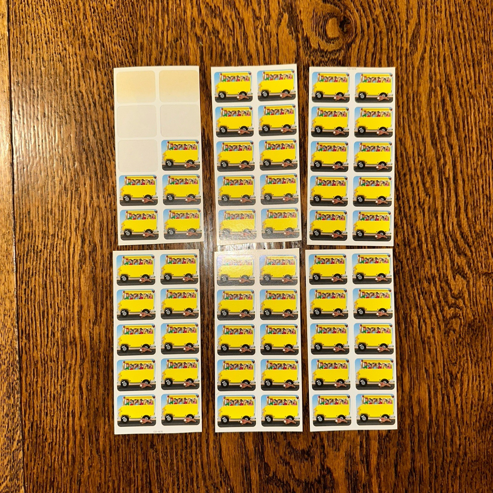Vtg Carson Dellosa 90s Y2K School Bus Stickers 6 Sheets Nostalgic Classroom