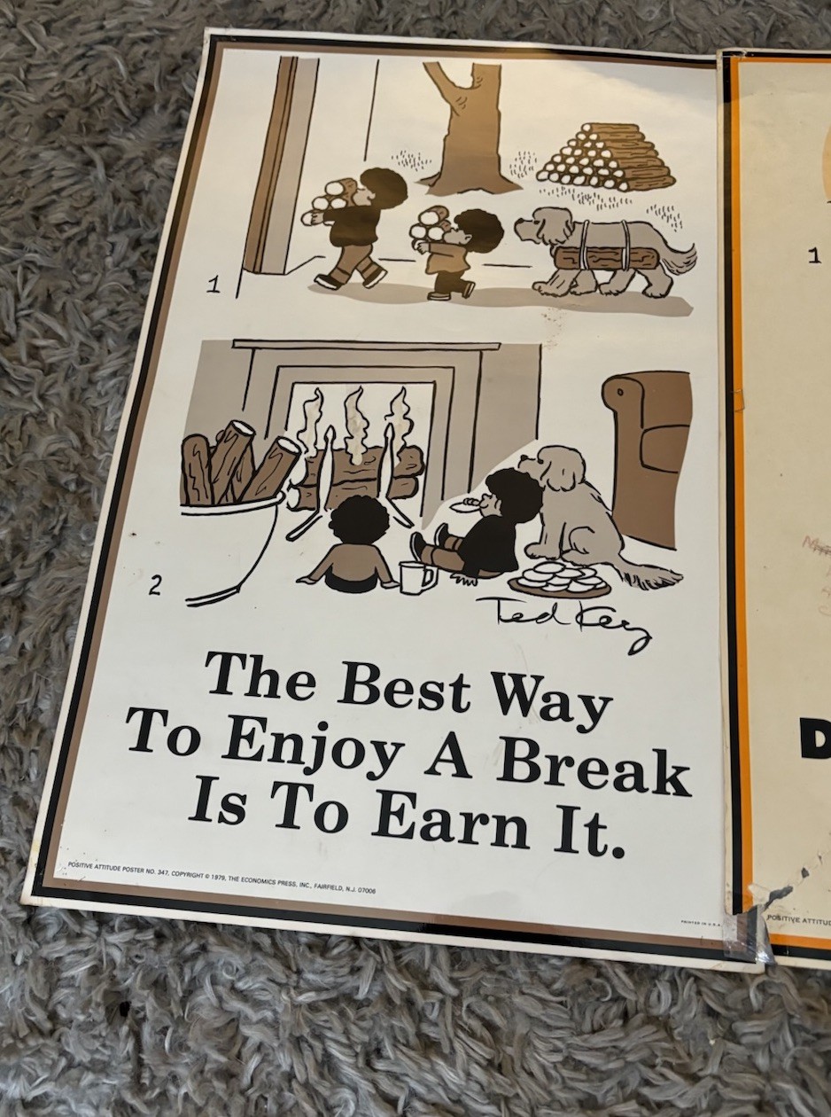 Positive Attitude Posters #294 #292 #347 Classroom Teacher VTG Laminated LOT