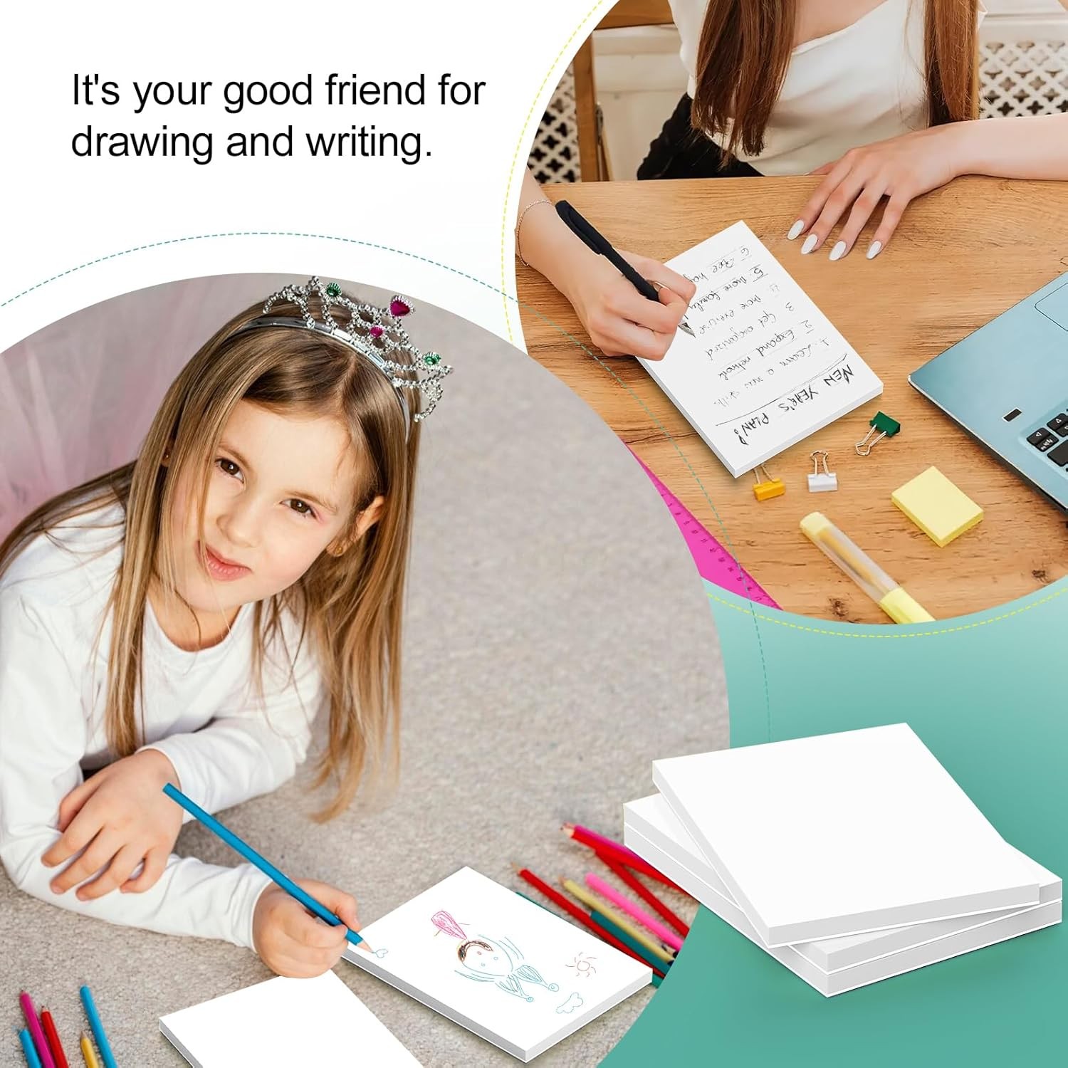 3″ x 5″ Note Pads – Memo Pads – Blank Scratch Pads – Small Notepad Writing Pads