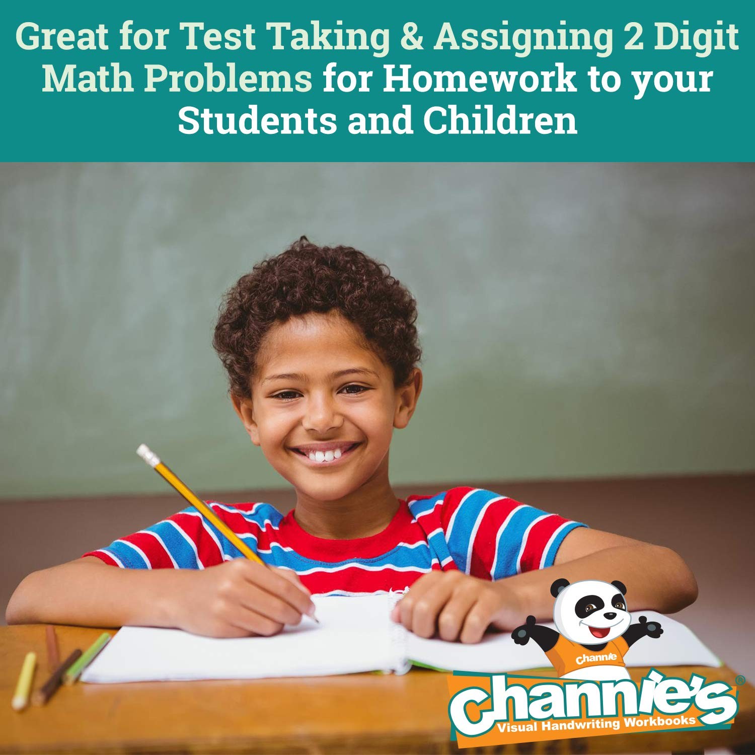 80-Page Channies Quick and Neat Math Line-Up Workbook for 1st-3rd Grade