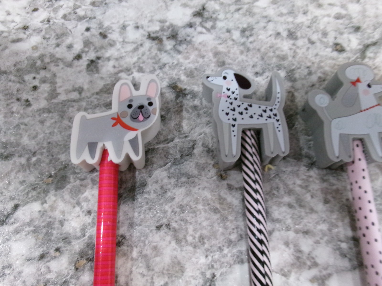 Dog Eraser Toppers & Pencil Set, Novelty, Set Of 4