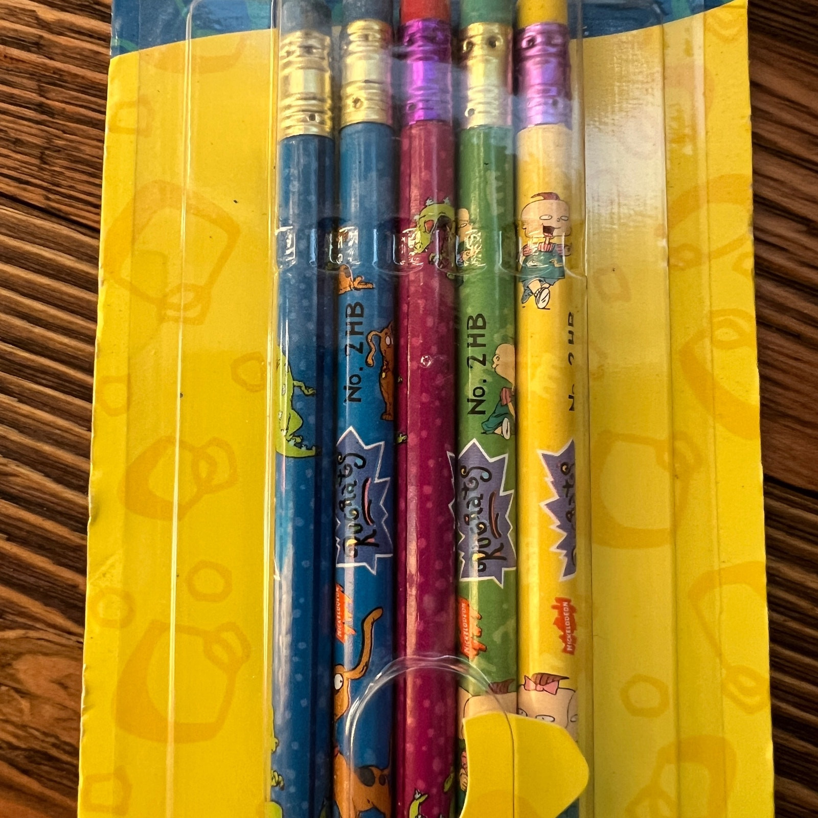 Vintage Made In USA Rugrats Nickelodeon Pencils 5 Pack Nostalgia New Sealed