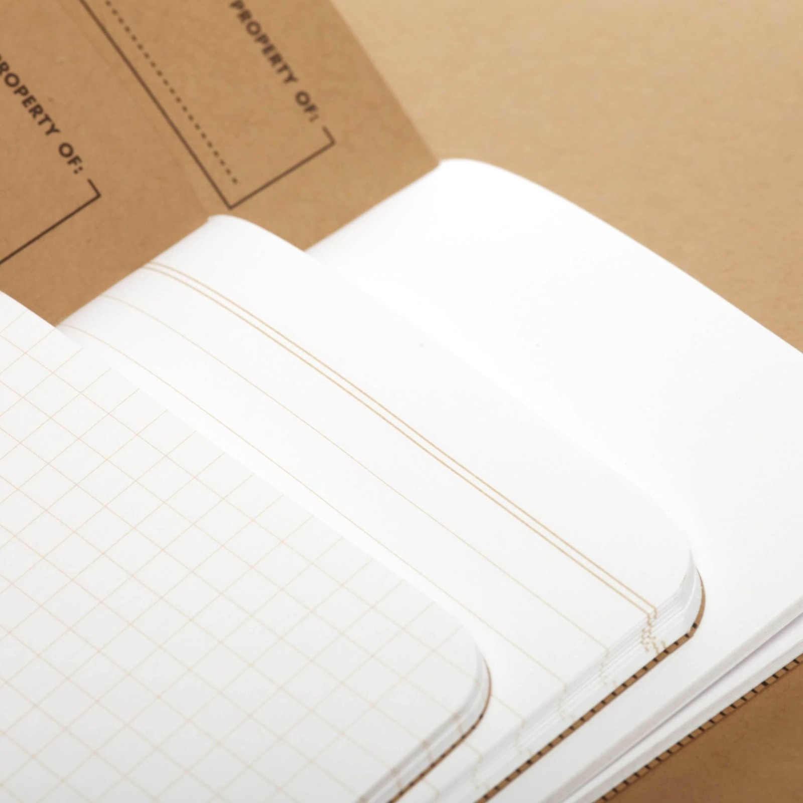 Field Notes: Original Kraft 3-Pack – Mixed Paper (1 Graph/Grid, 1 Ruled/Lined…