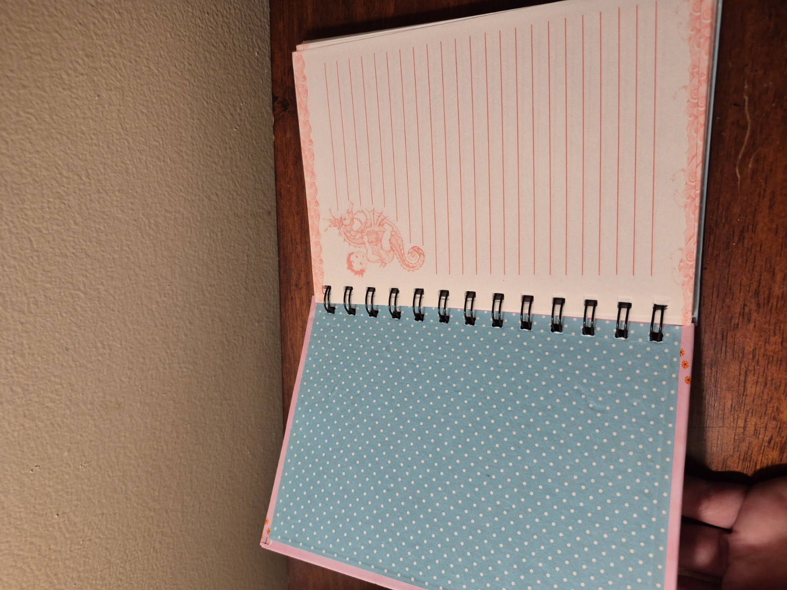 Mary Engelbreit 2011 lined paper journal with seahorse and child beach scene