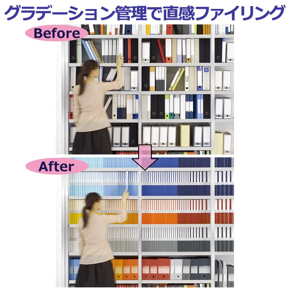 PLUS Box File, A4 Landscape, 100mm Spine Width, Deja Vu Monotone 3-Color Set