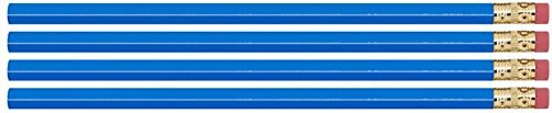 36 Blue Hexagon #2 Pencils with erasers Non toxic USA MADE ExpressPencilsTM