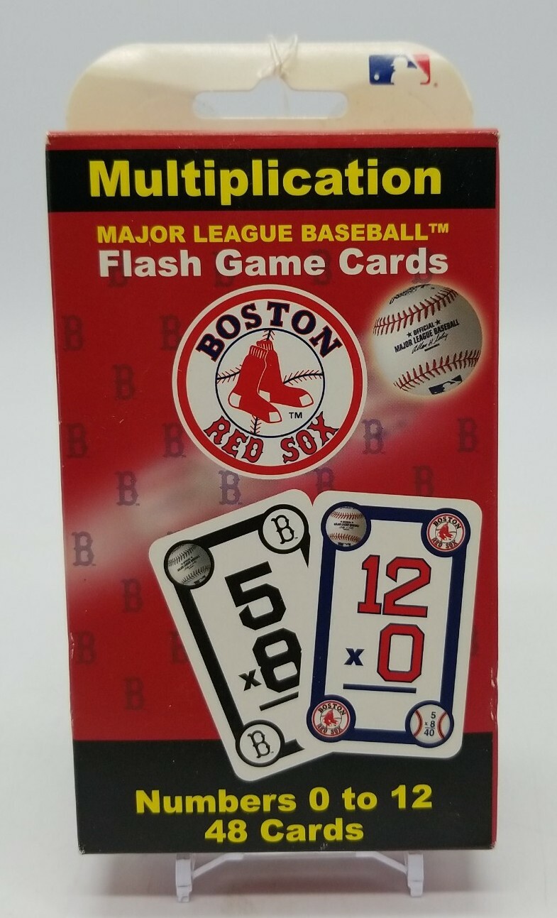 Boston Red Sox MLB Multiplication Flash Game Cards 48 Total Numbers 0 to 12 NEW