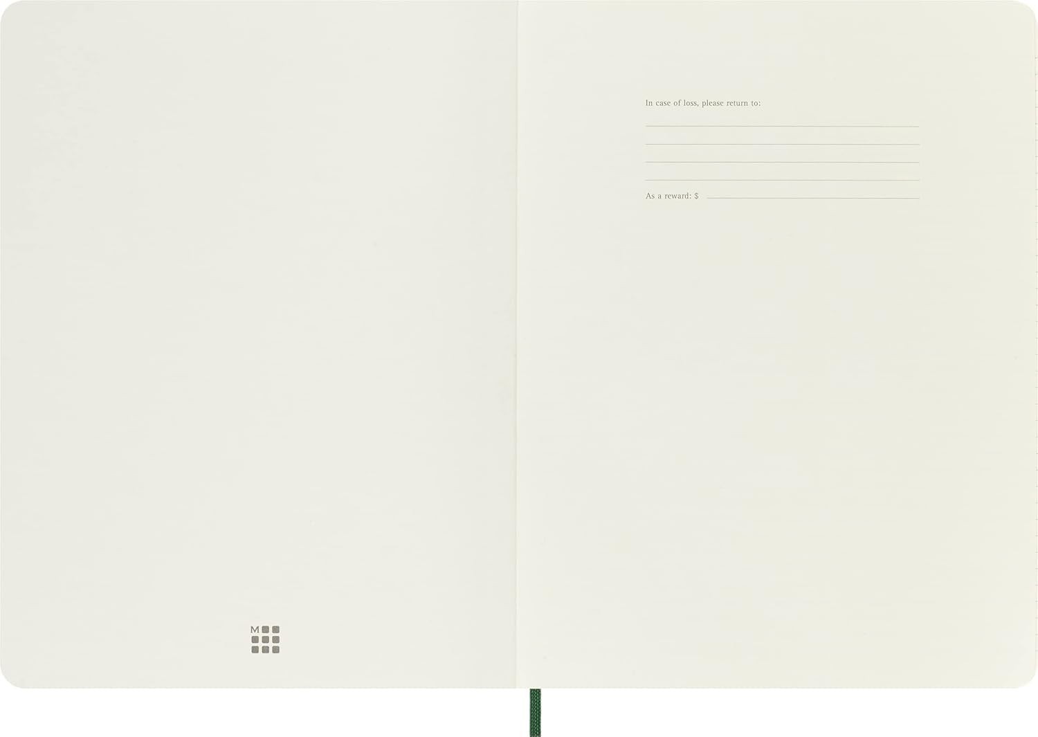 Moleskine Classic Notebook Soft Cover Xl 7.5 X 9.5 Ruled/Lined Myrtle Green 192