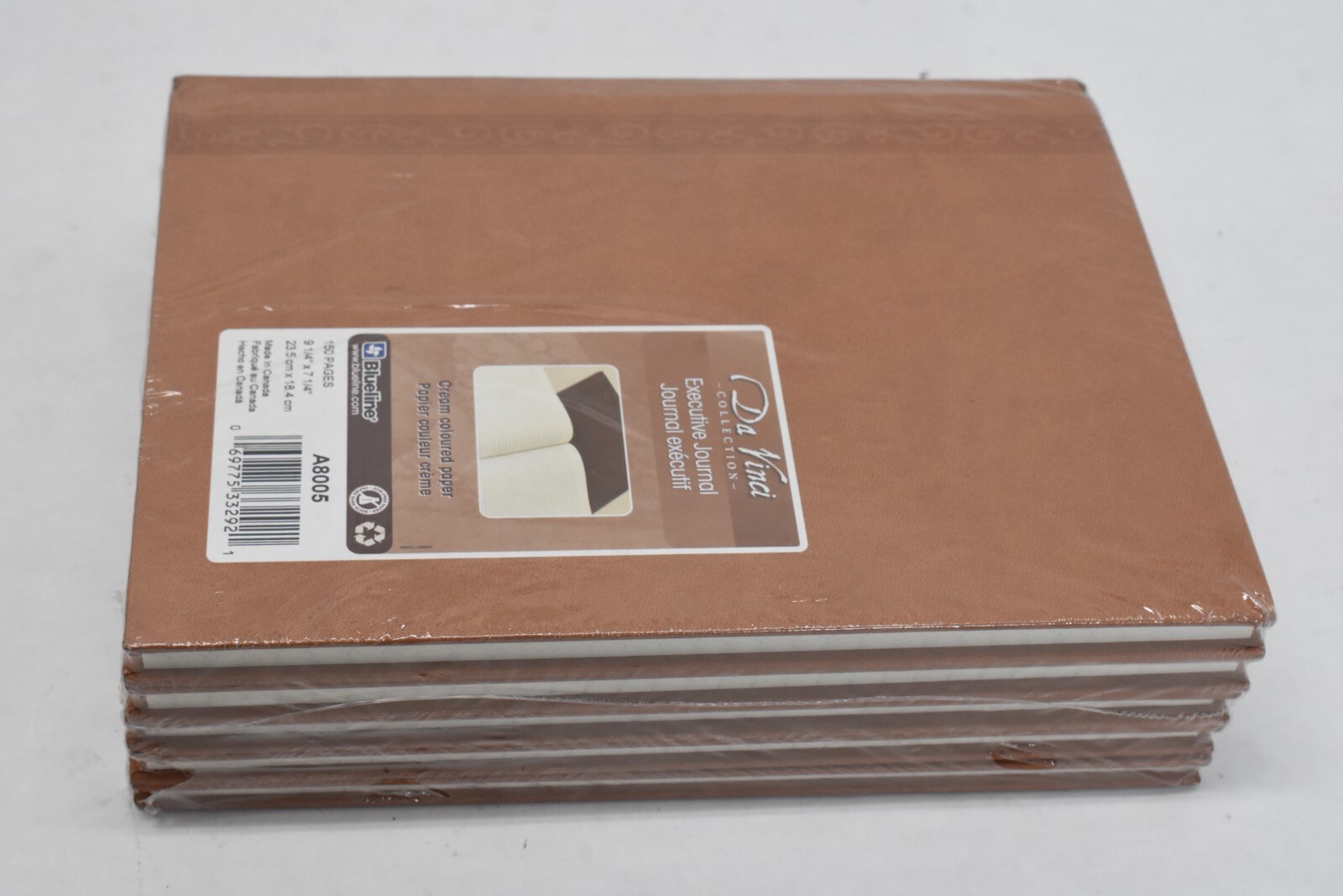 Da Vinci Notebook 1 Subject Medium College Rule Tan Hardcover 9.25″x7.25″ 5 Pack