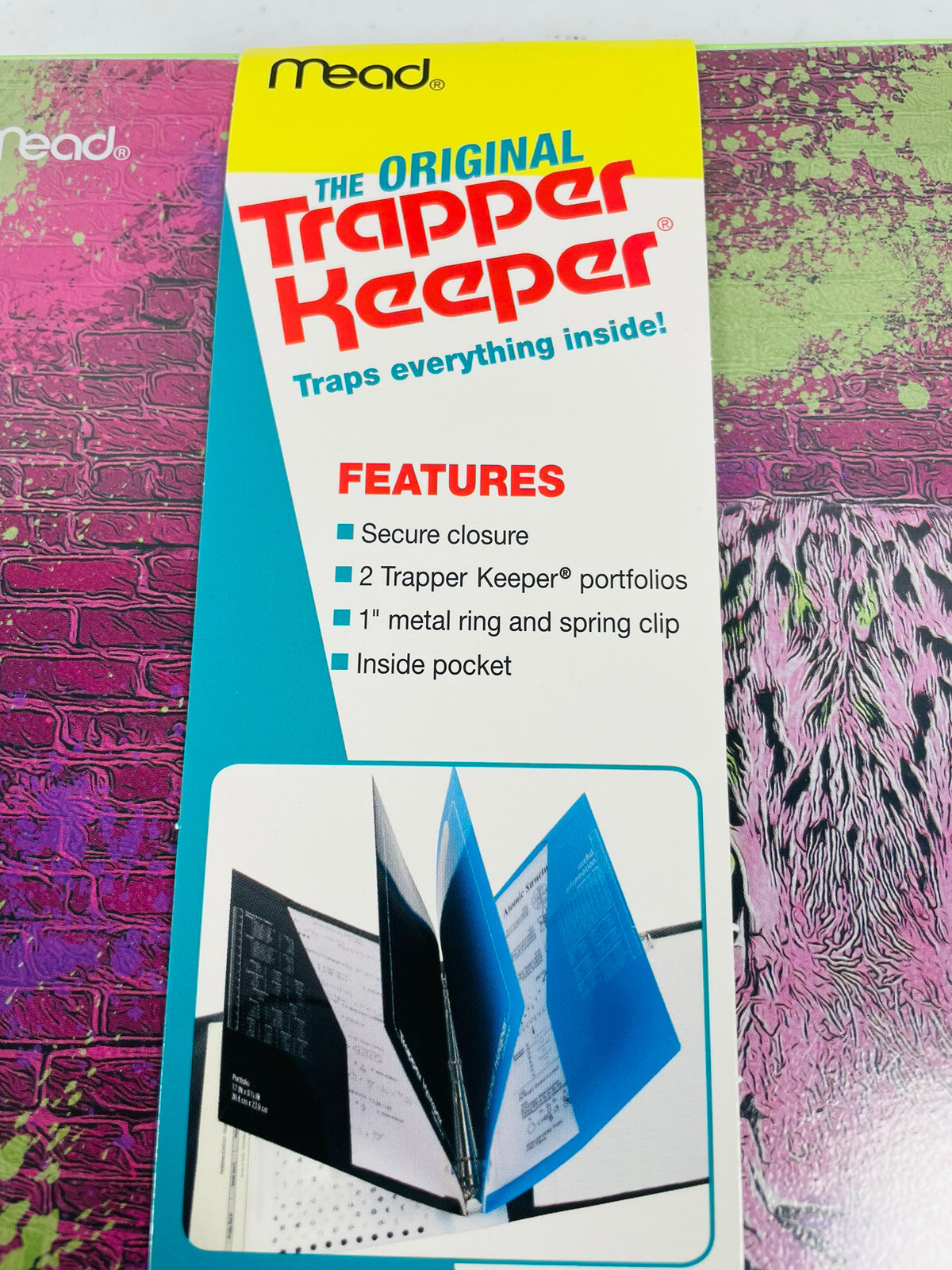 🔥 Trapper Keeper Binder Portfolio Folder 2021 Mead Retro Leopard Boombox Purple