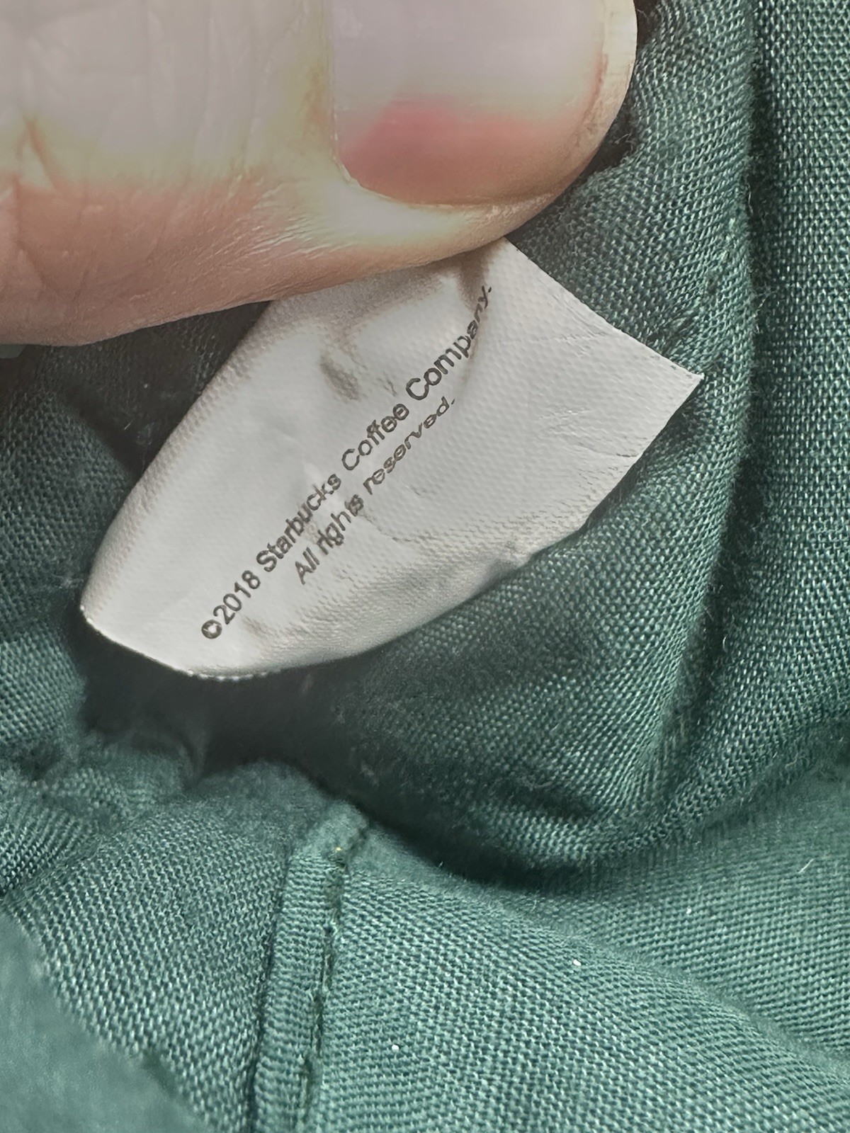 2018 Starbucks Cotton Zippered Pouch Bag