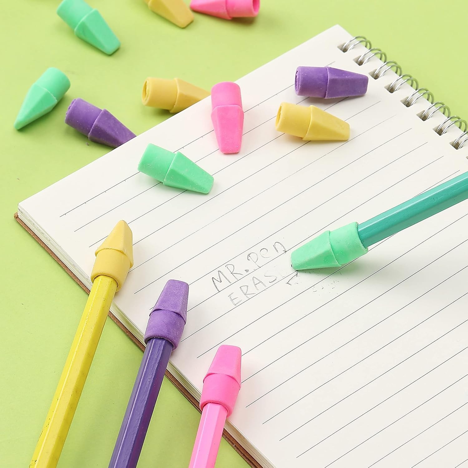 Pencil Top Erasers, 120 Pack, Latex-Free, No-Smudge | Cap Pencil Erasers for …
