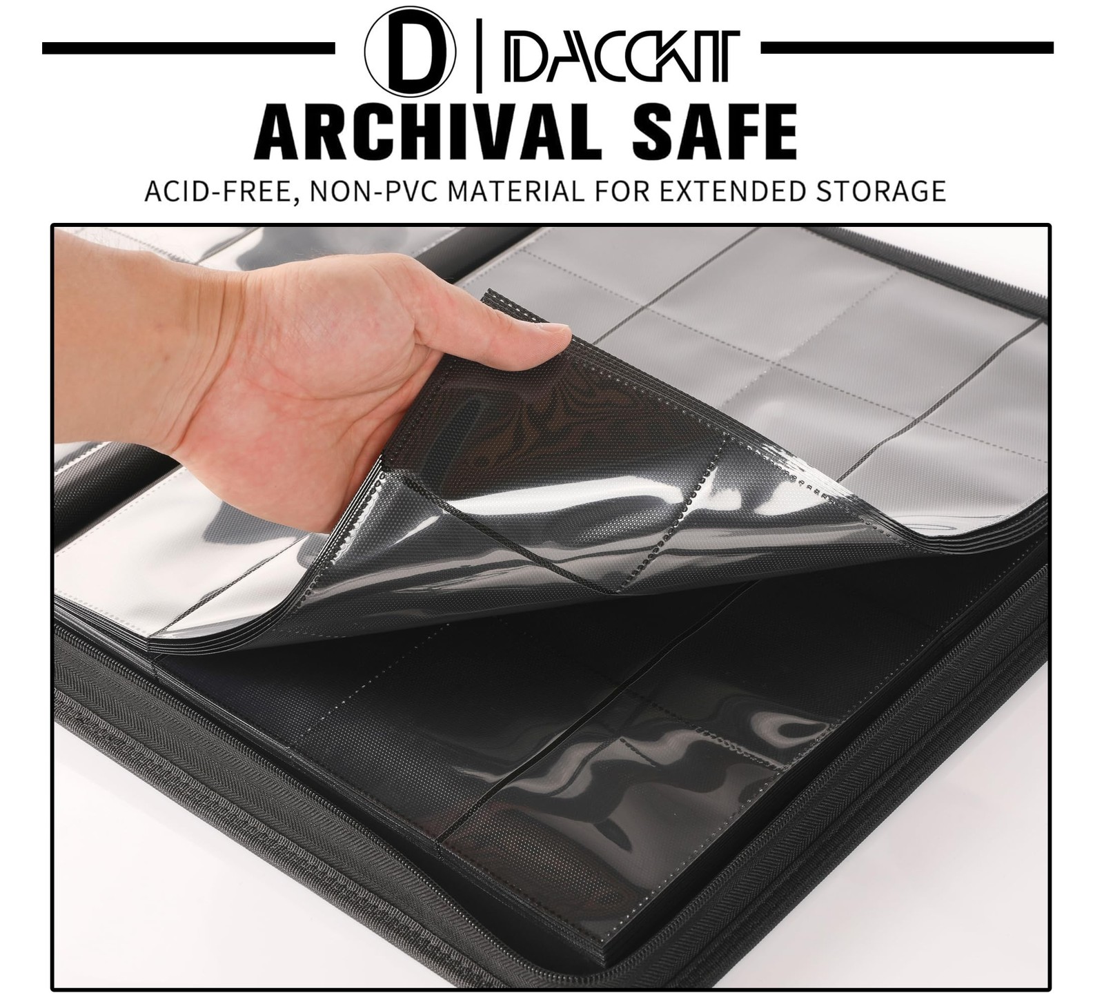 Premium Card Binder 16 Pocket – Fits 1408 Cards，4X4 Ringless Card Album w