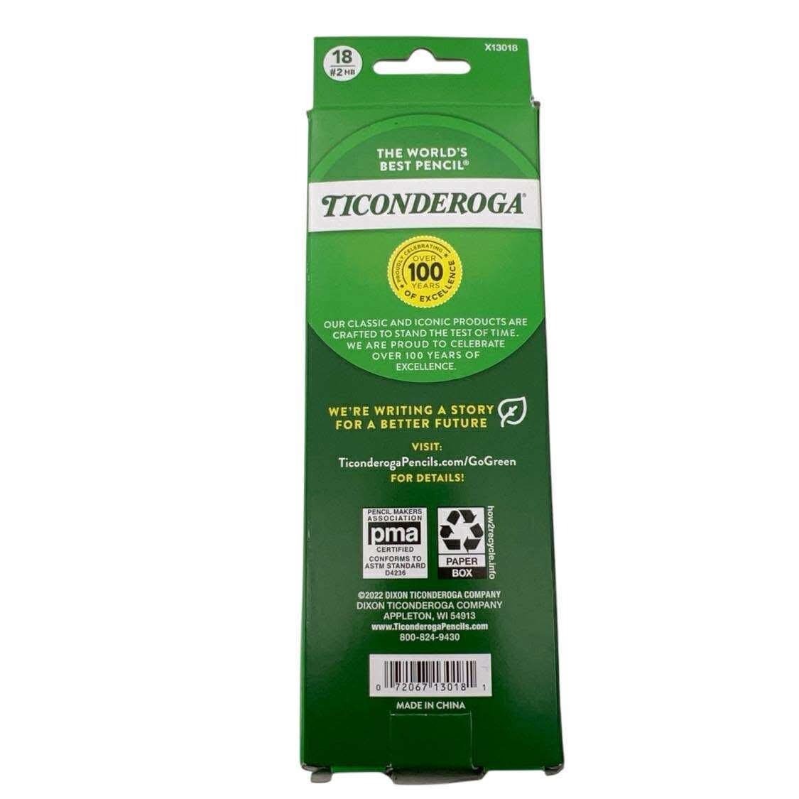 Ticonderoga Neon Sharpened Pencils, 18 Count, #2 HB – Bright Colors