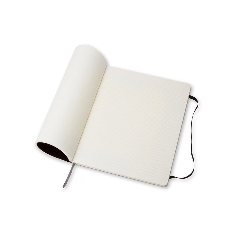 Moleskine Classic Notebook, Ruled/Lined, Soft Cover, XL, 7.5 x 9.5″ Black