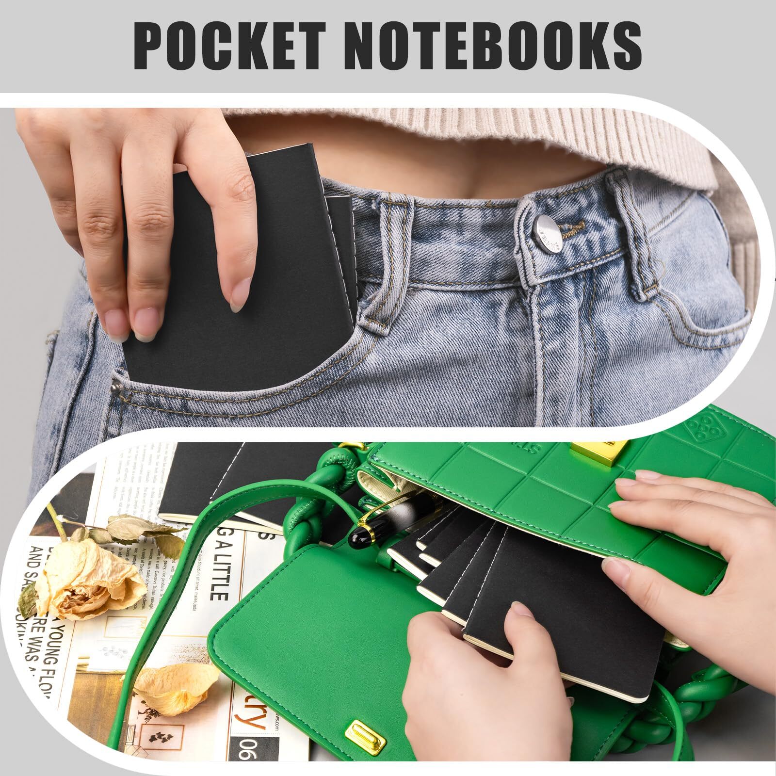 12 Pack Little Notebooks Pocket Size Notebooks 3.5 x 5.5 Softcover Mini