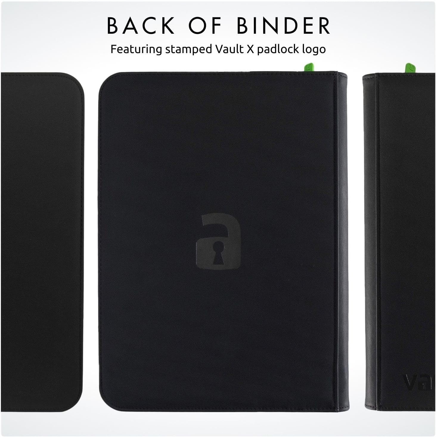 Vault X 9 Pocket Zip Binder, 360 Cards, Exo-Tec Material, 20 Side-Loading Pages