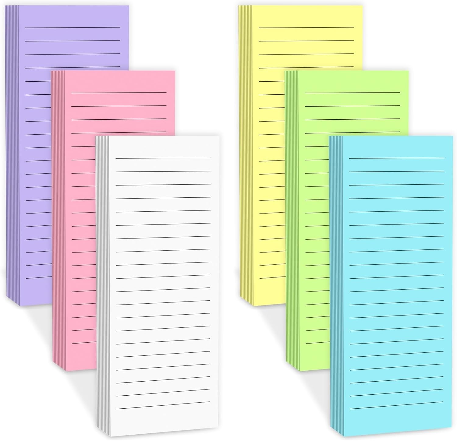 Magnetic Notepads Note Pads for Fridge with Full Magnet Back, 180 Sheets Colored