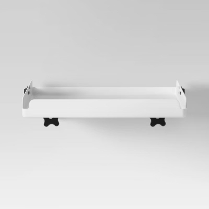 Dorm Fold Down Loft Tray Nightstand White Sturdy Steel, Multipurpose