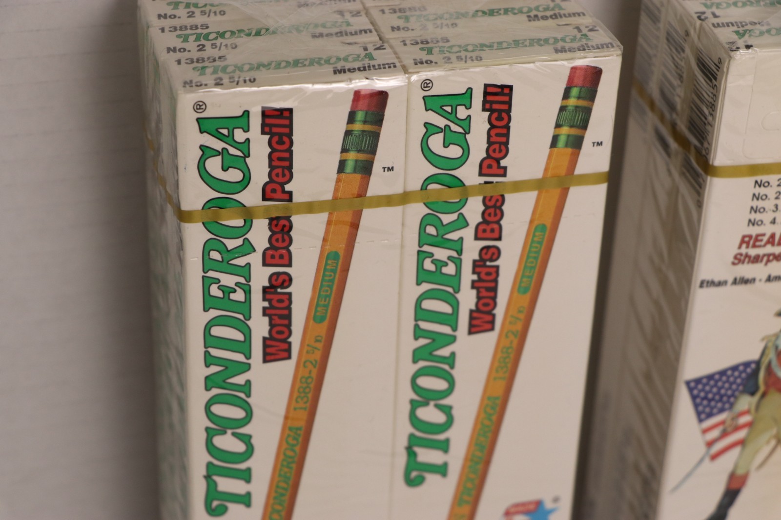 Vintage 12 Boxes Wood Pencils Dixon Ticonderoga No. 2 1/2 Medium Pencils