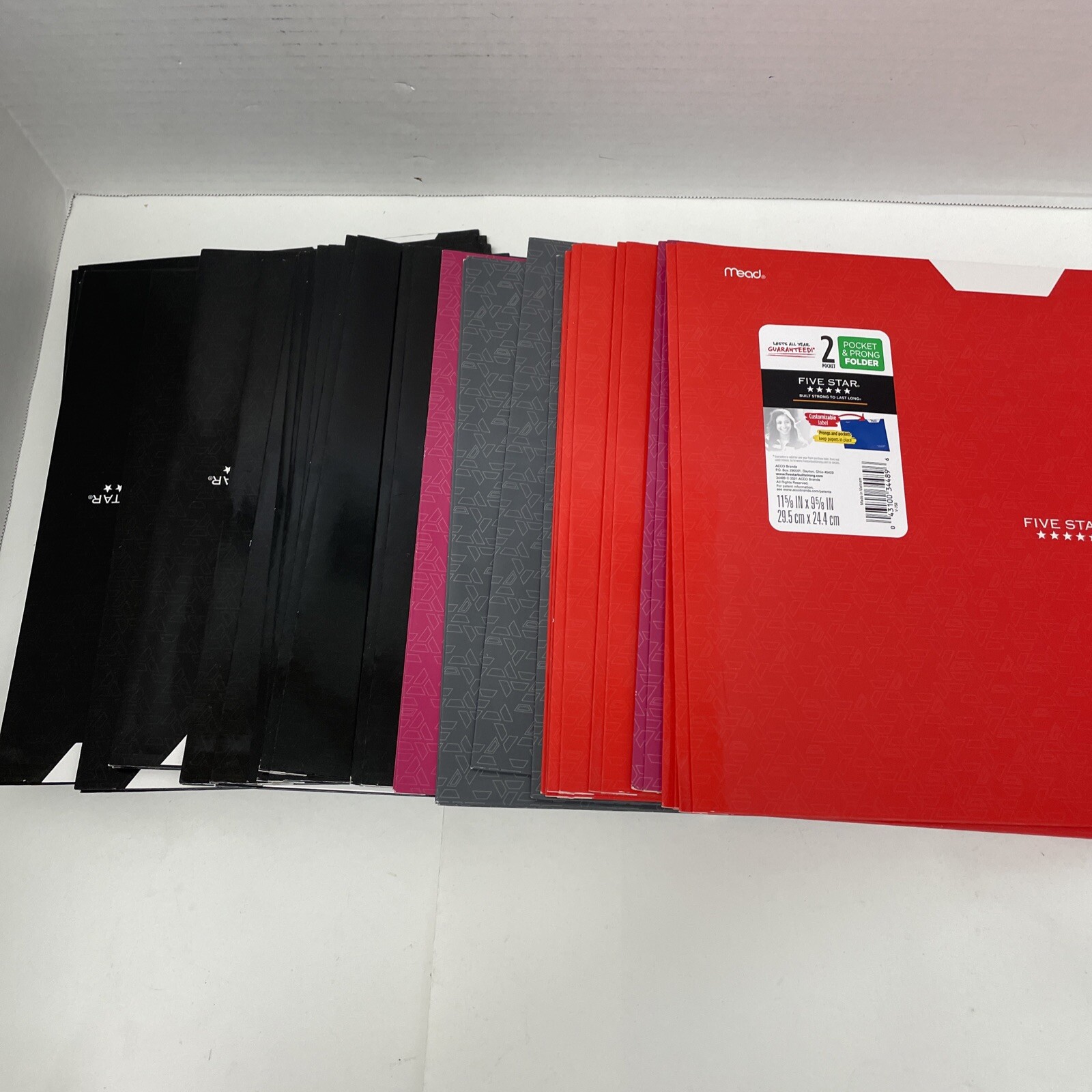 Mead Five Star 2 Pocket & Prong Folder lot of 24