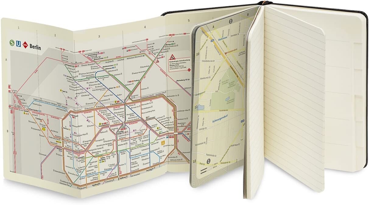 New Classic Moleskine BERLIN City Pocket Hard Cover Notebook-Black