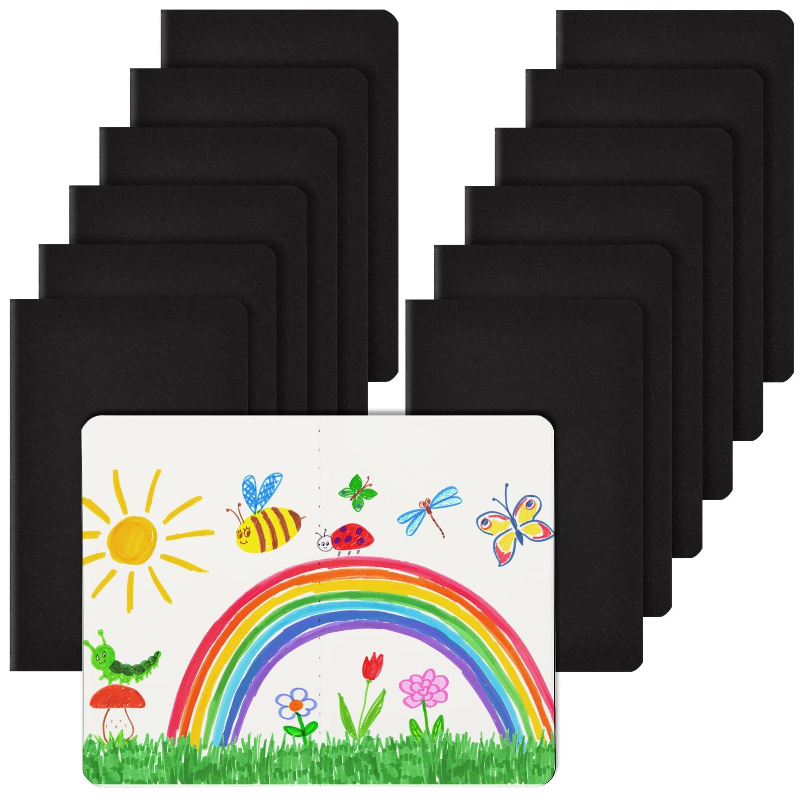 12 Pack Little Notebooks Pocket Size Notebooks 3.5 x 5.5 Softcover Mini