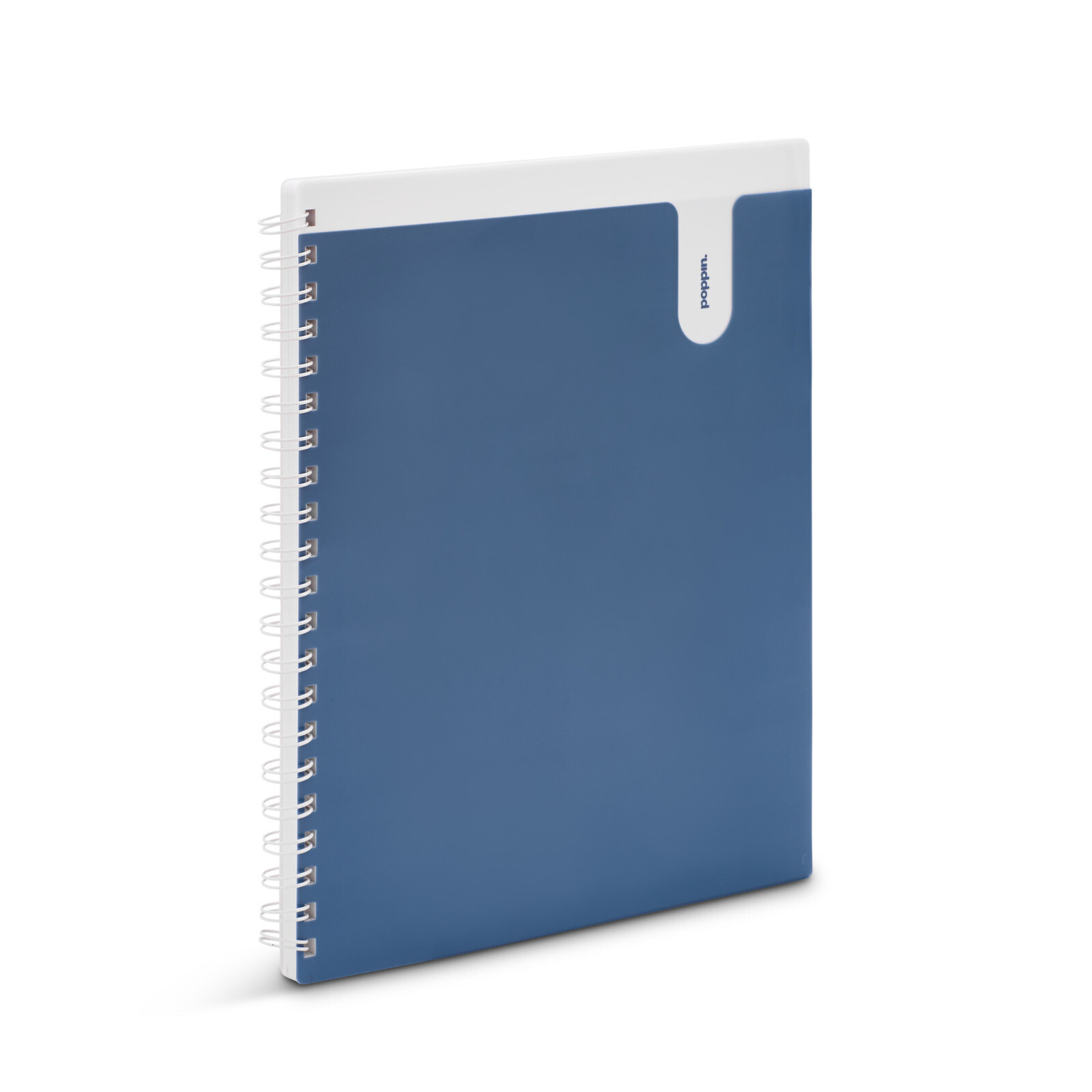 Poppin 1-Subject Pocket Spiral Notebook 8.5″ X 11″ 80 Ruled Sheet Slate Blue