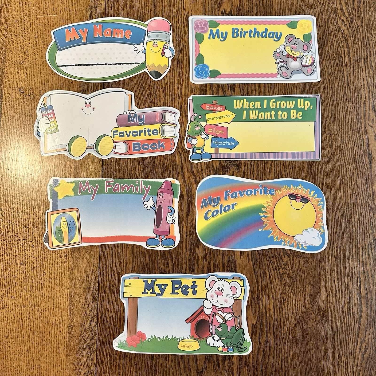 Vtg 90s Y2K Carson Dellosa Student Week Smiling Bulletin Board Set INCOMPLETE