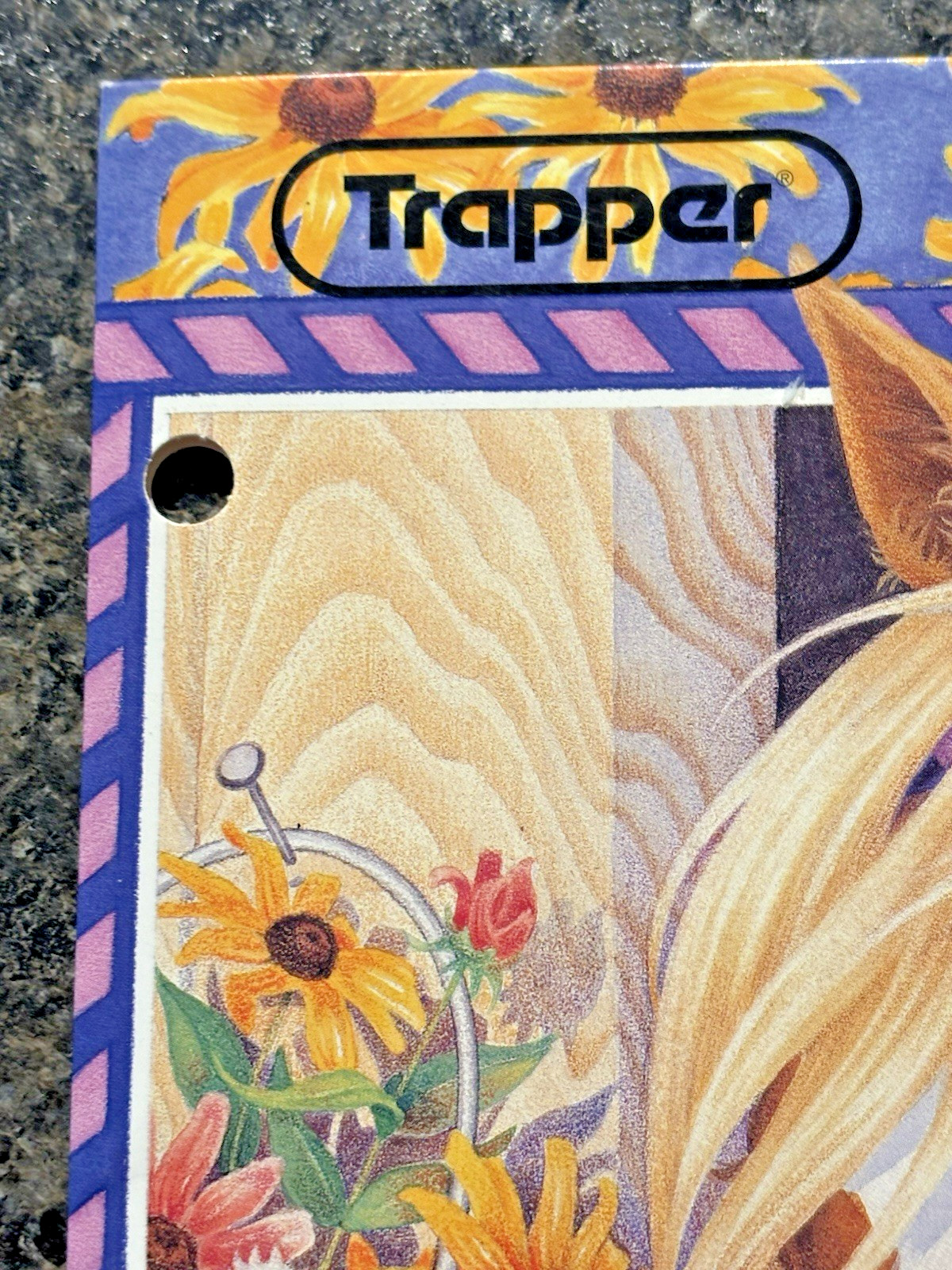 Mead Trapper Keeper Portfolio Folder Retro Horse Daisies Purple RARE made in USA