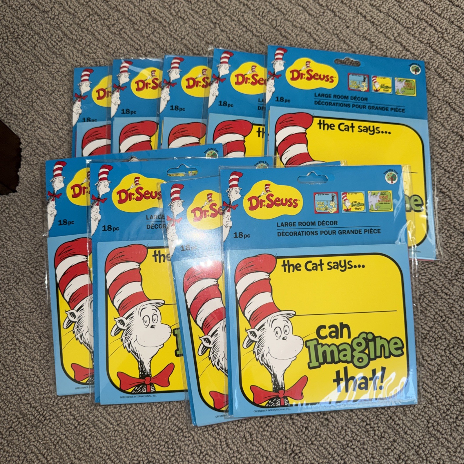 Kids Educational Dr. Seuss Learning To Read 18 Piece Fill In-NEW 9 Sets 18 Each