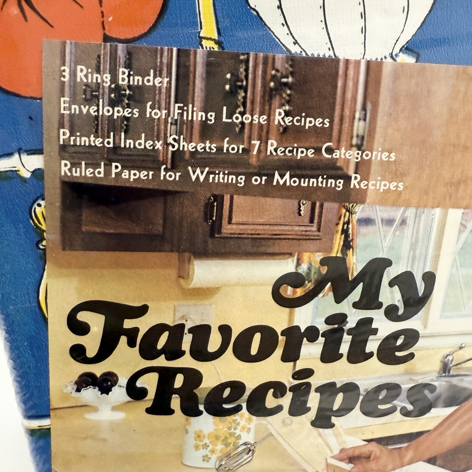 Vintage My Favorite Recipes Binder Eagle National Blank Book Retro MCM Kitchen