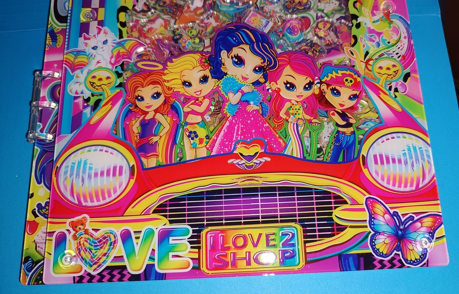 New! Lisa Frank A4 Multicolor Acrylic Shaker Notebook With Paper