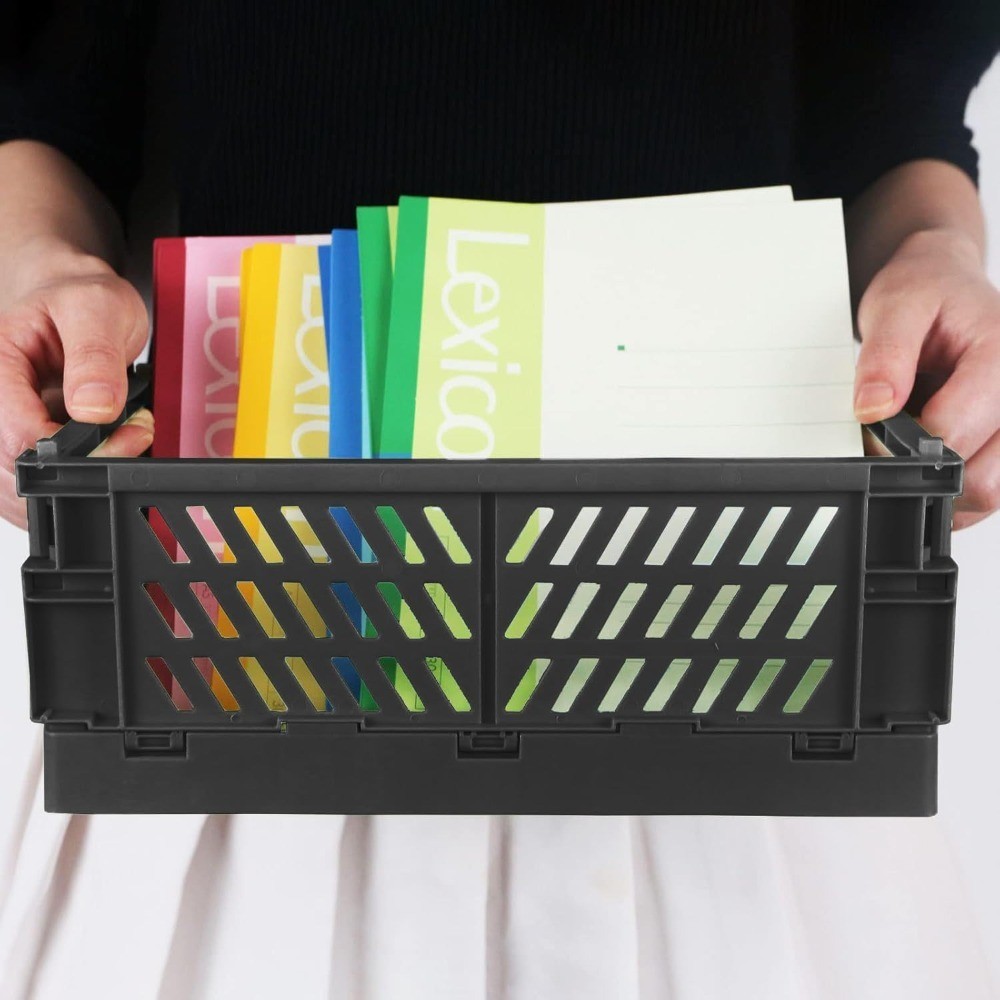 Mini Foldable Plastic Storage Box Organizer Basket for Home Kitchen Bathroom