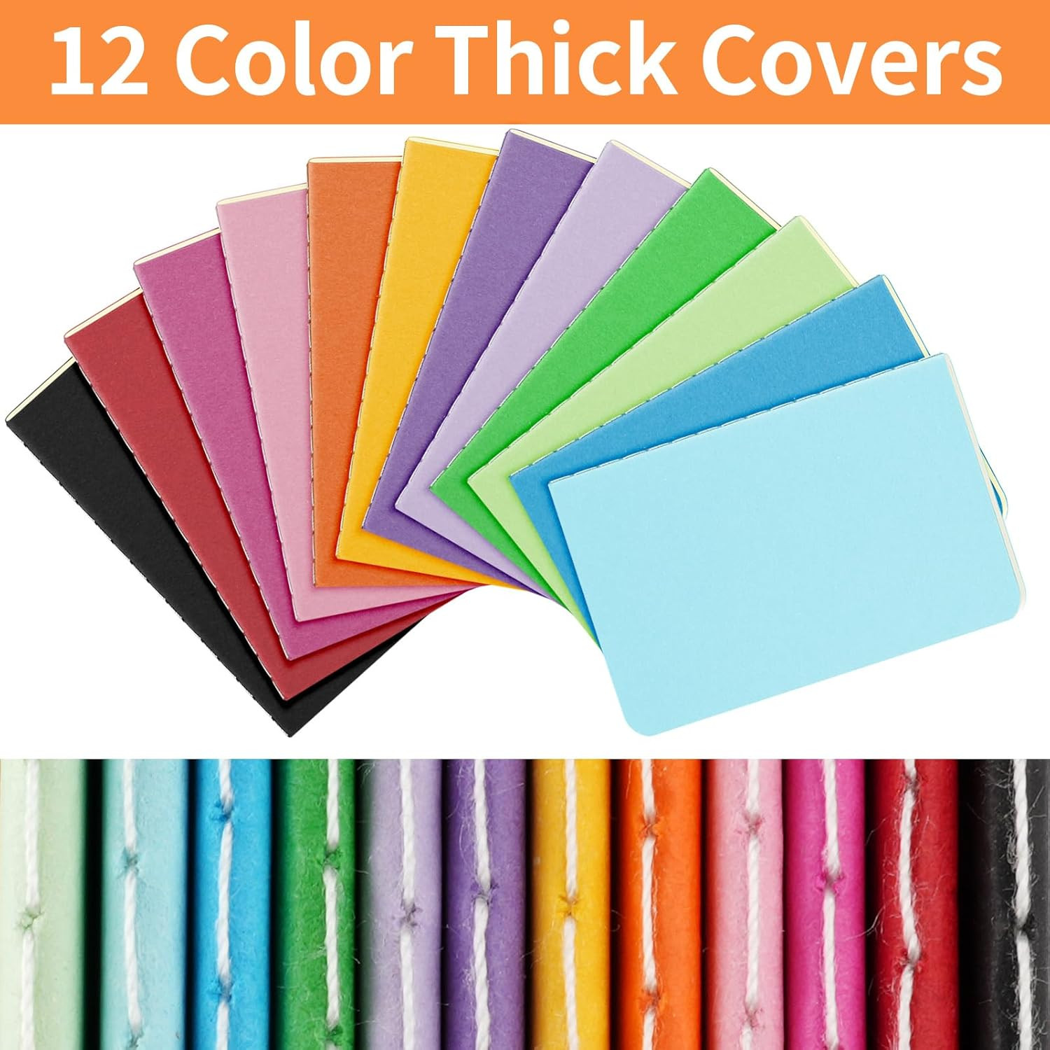 12 Pack Mini Pocket Notebook, 3.5 X 5.5 Inch Lined Small Journals for Kids, Colo