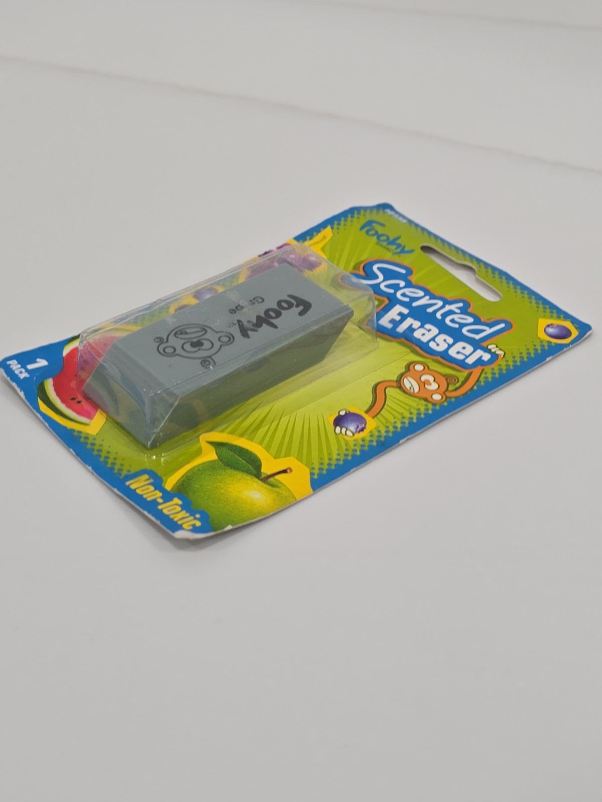 🔥 VINTAGE 2004 Foohy Grape Scented Smelly Eraser 1 Pack Model # 10135 NOS NEW