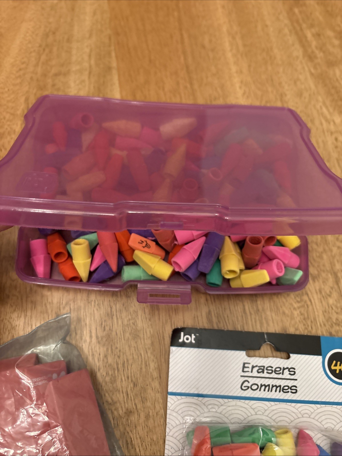 Teacher/Classroom Lot Of Pencil Top Erasers And Four Bonus Pink Pearl