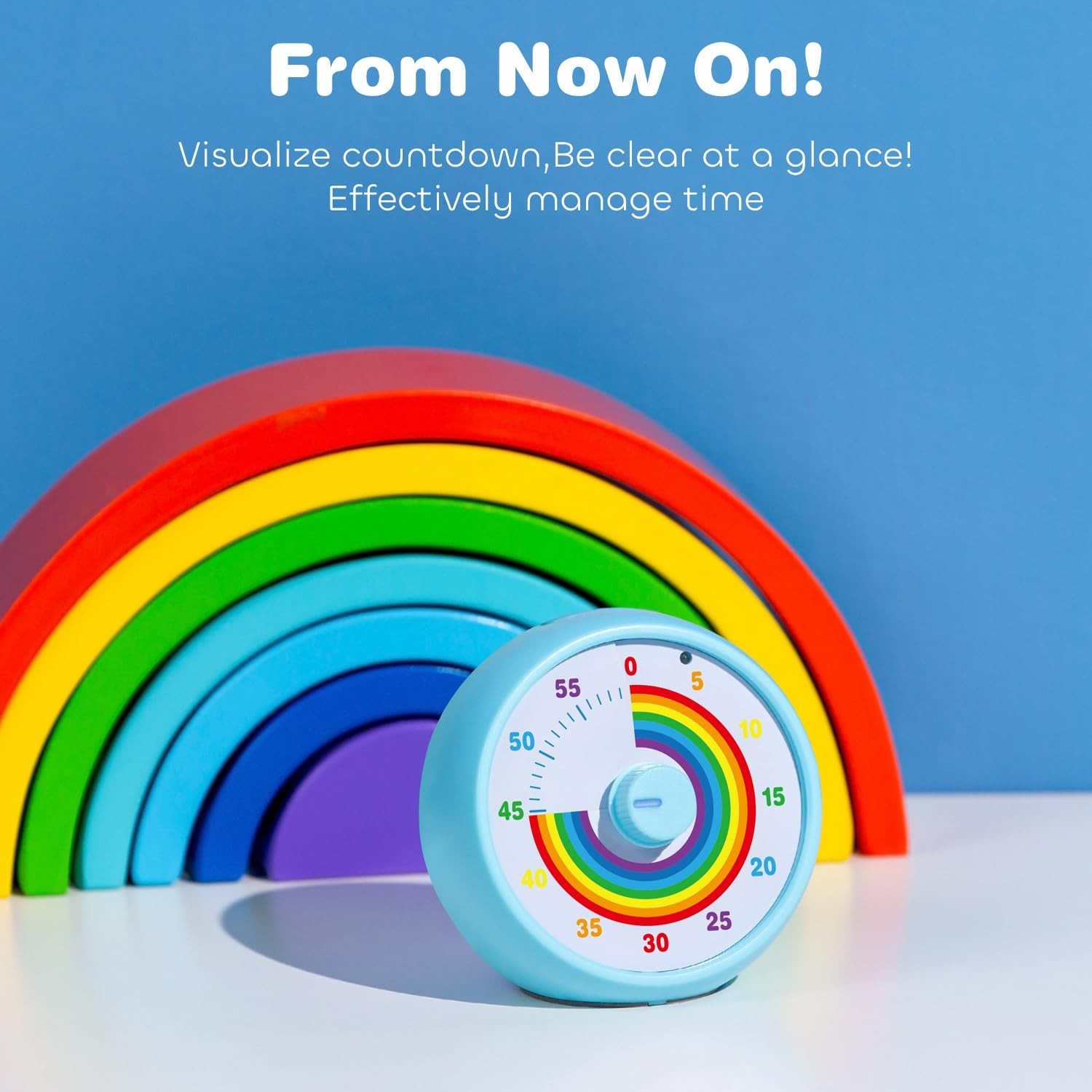 Visual Timer for Kids, 60-Minute Countdown for Classroom Office Kitchen, Desk…