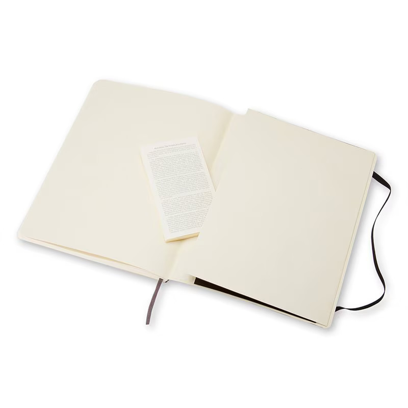Moleskine Classic Notebook, Ruled/Lined, Soft Cover, XL, 7.5 x 9.5″ Black