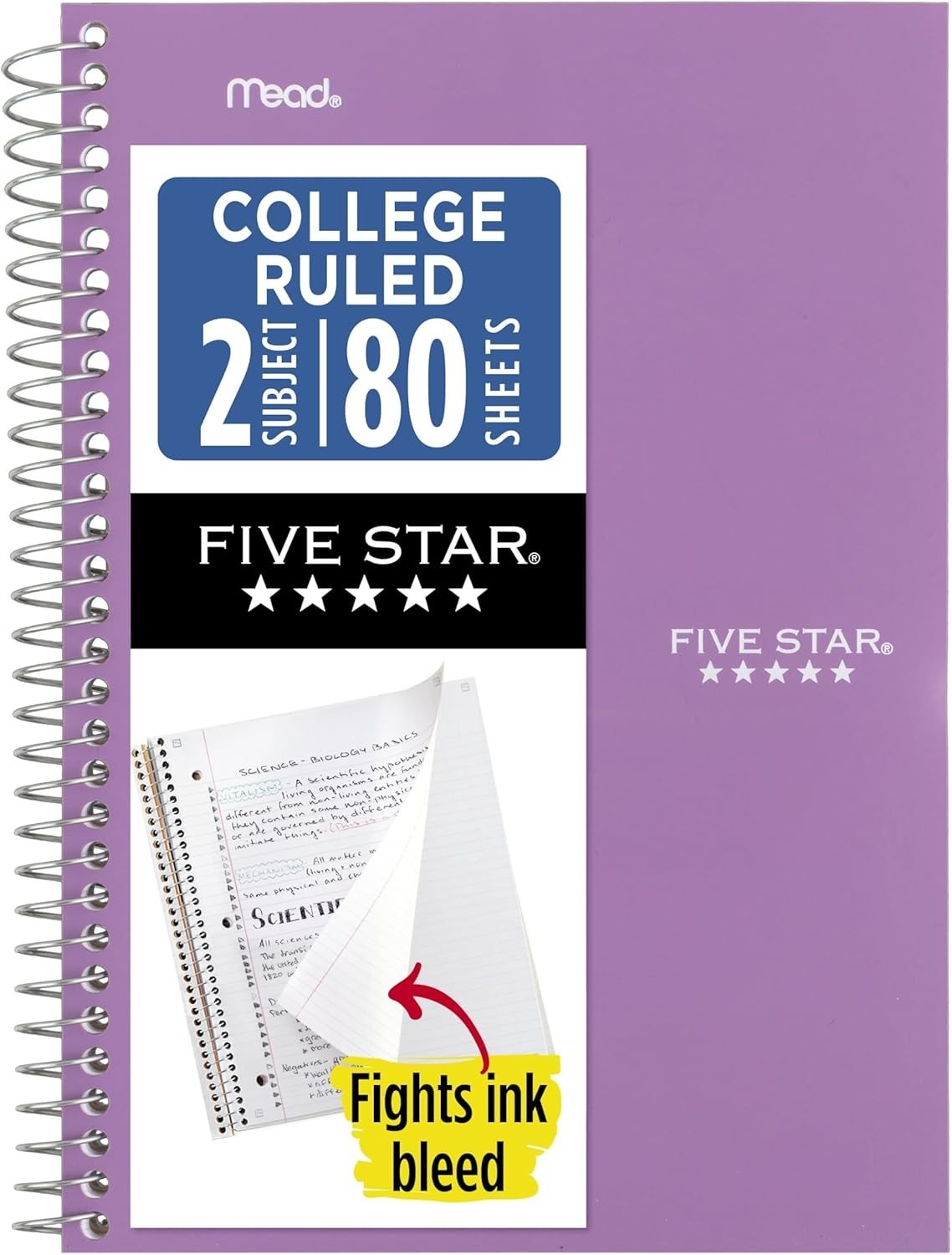 Compact Amethyst Purple Notebook – 80 Double-Sided Sheets, Perforated Design