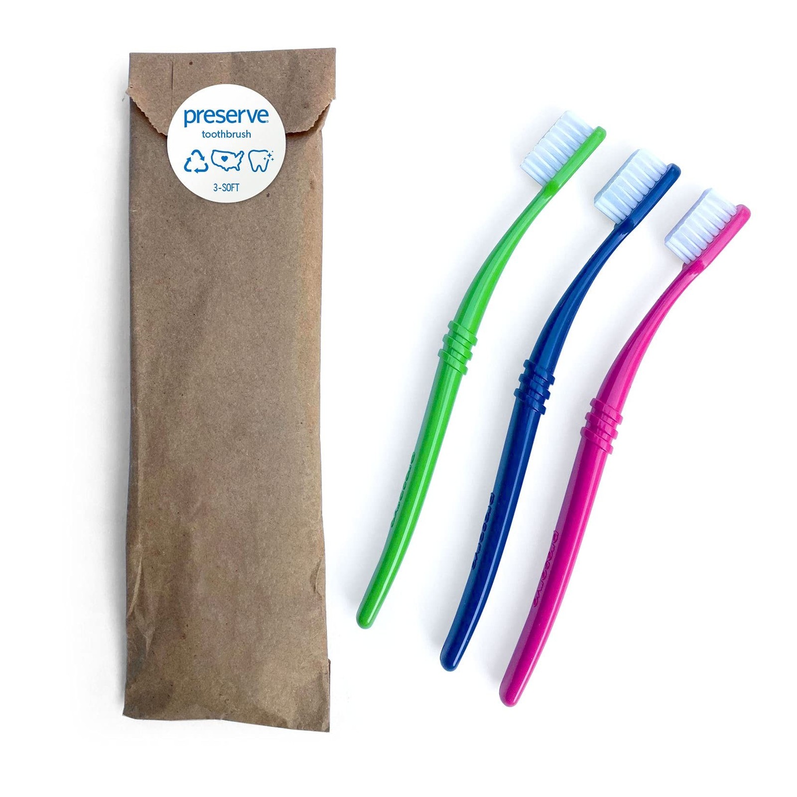 Preserve Eco Friendly Adult Toothbrushes, Made in The USA from Recycled Plast…