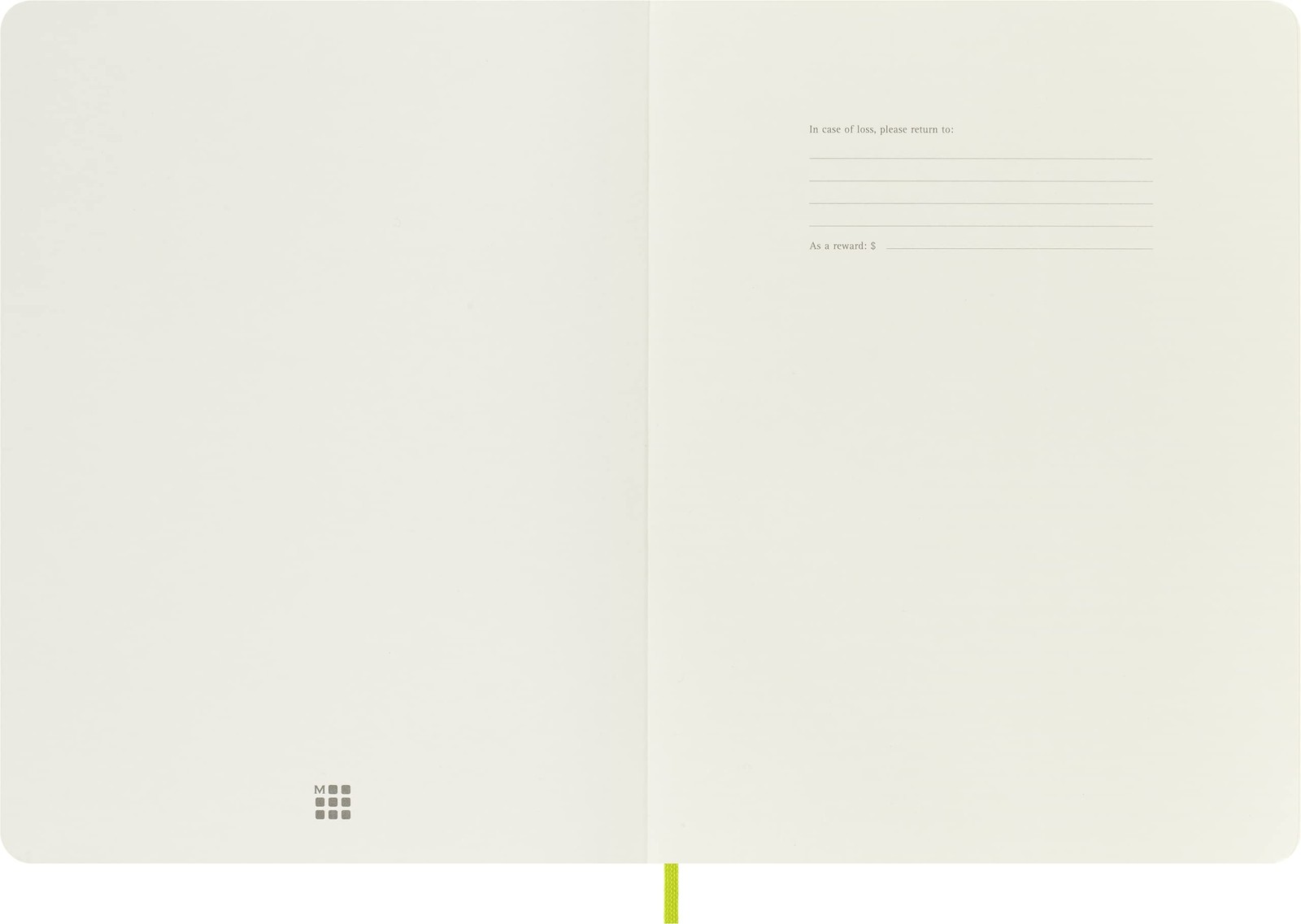Moleskine Classic Notebook Soft Cover Xl 7.5 X 9.5 Plain/Blank Lemon Green 192