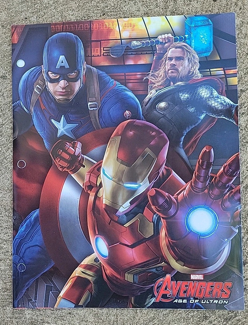 Spiderman Hulk Avengers School Folders Poly 2 Pocket Lot Of 6 Marvel Superheroes