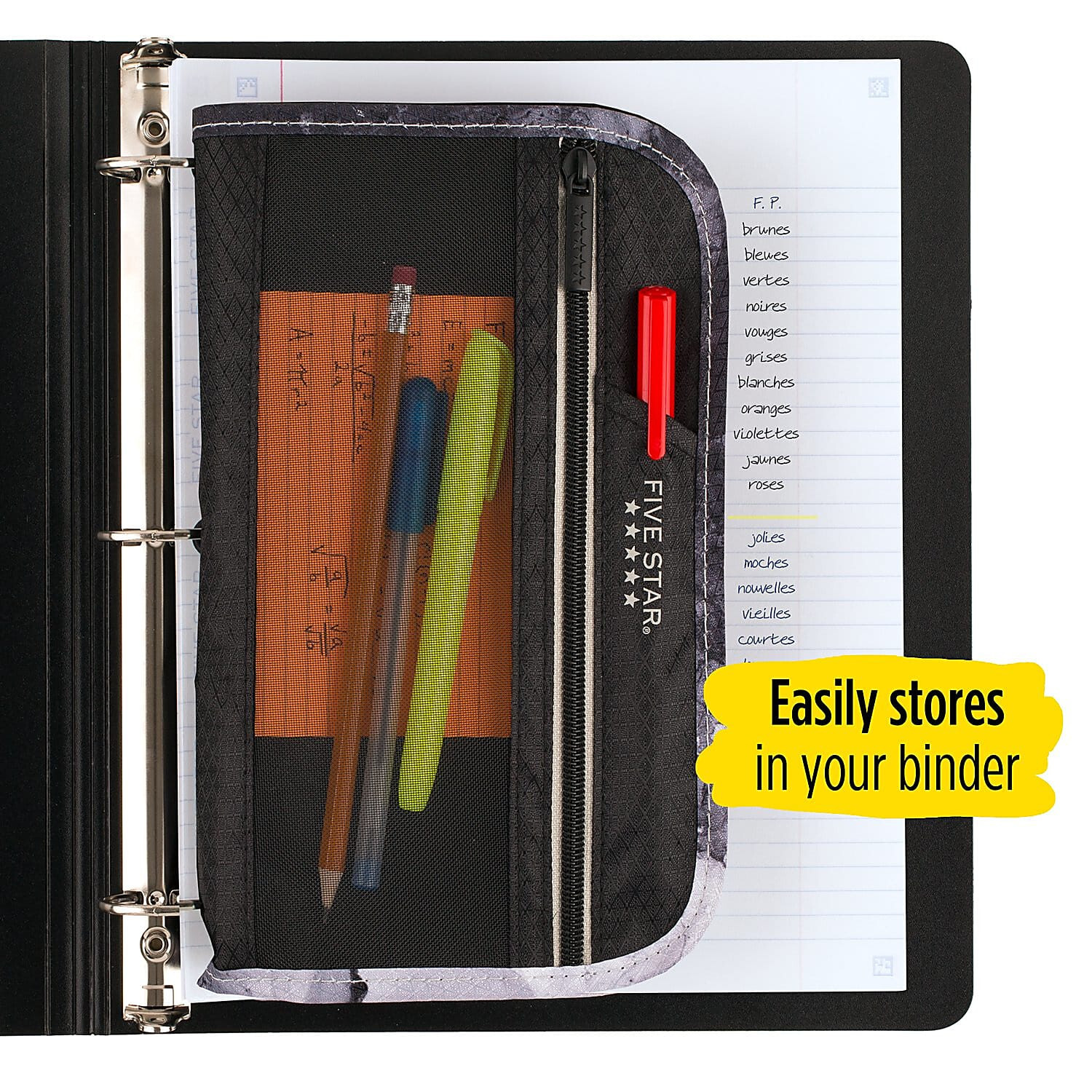 FIVE STAR® XPANZ® Pencil Pouch, Assorted Colors