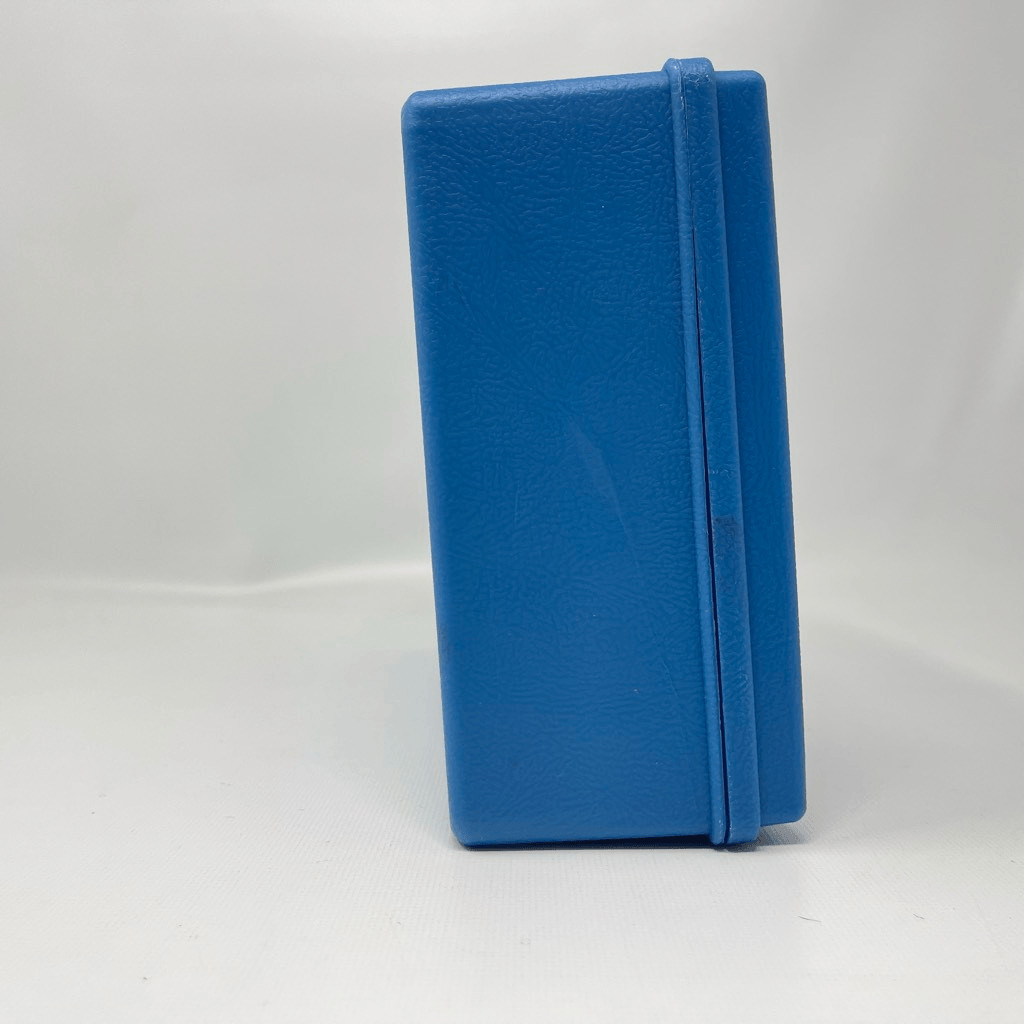 Vintage Sterling Plastics #268 School Box Blue Supplies USA Made 1985