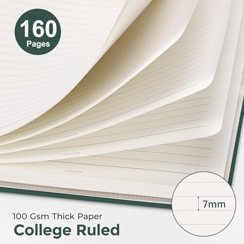 Spiral Journal Notebook, 160 Lined Pages, A5 Medium Size Golden Sunflower