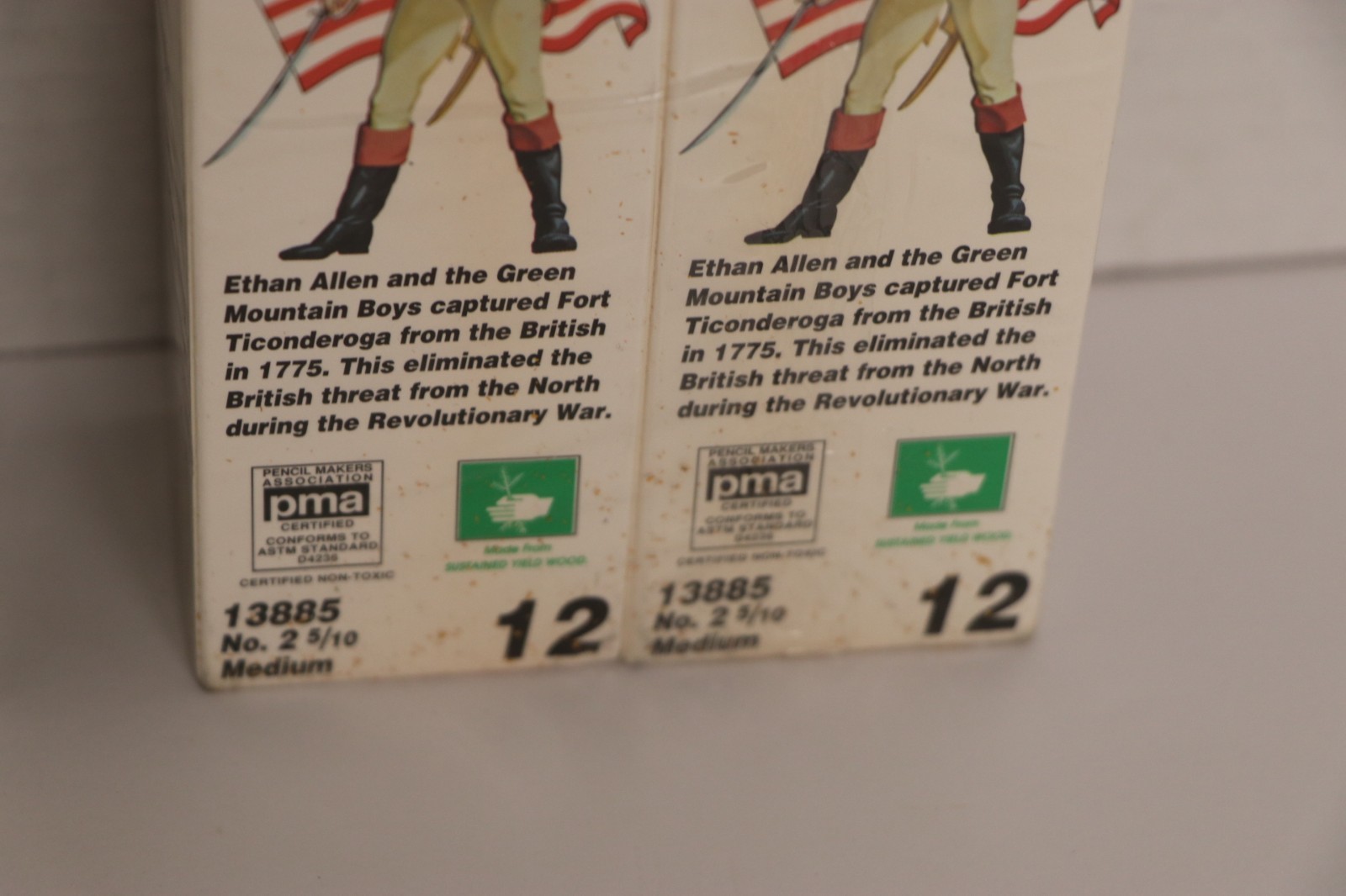 Vintage 12 Boxes Wood Pencils Dixon Ticonderoga No. 2 1/2 Medium Pencils