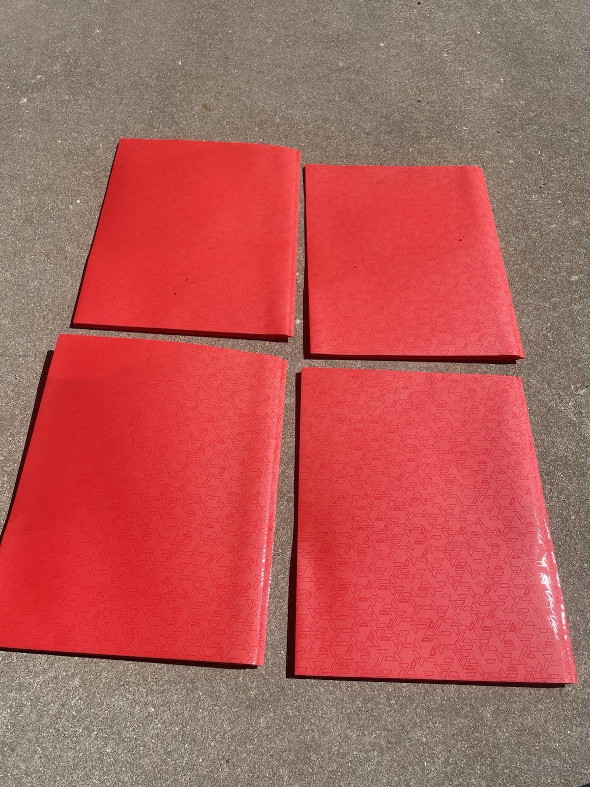 Mead Five Star 2-Pocket Folder with Prong Fasteners, Lot of 4-Red