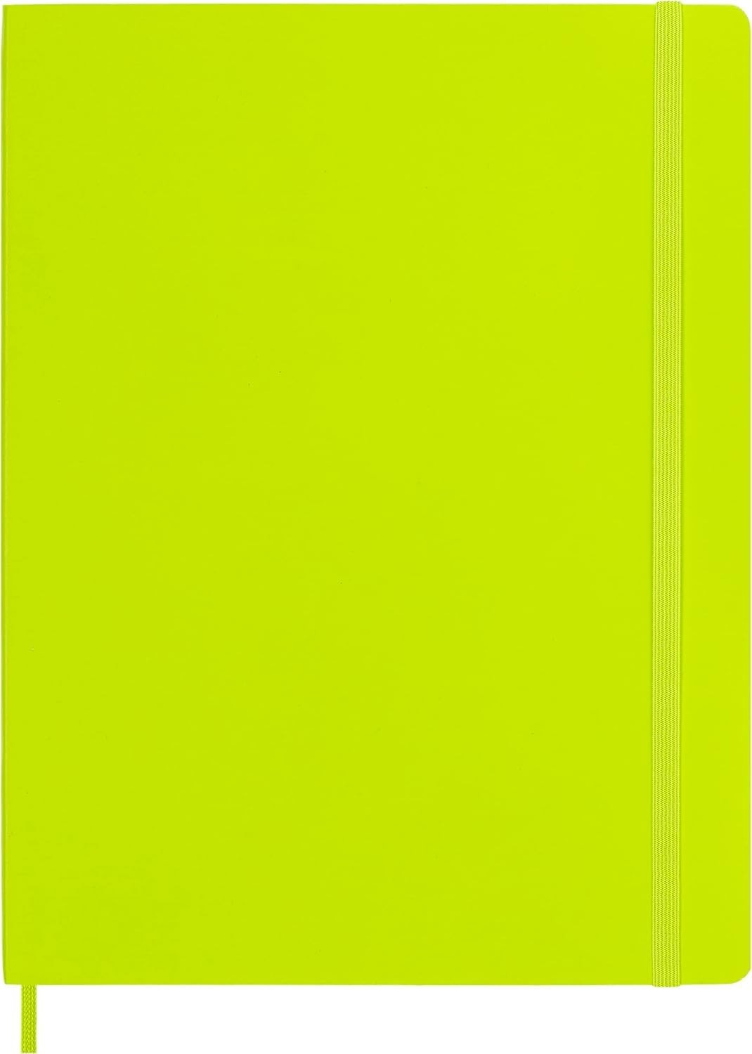 Moleskine Classic Notebook Soft Cover Xl 7.5 X 9.5 Ruled/Lined Lemon Green 192